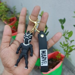 Marvel 3D Silicone Keychain | Black Panther |